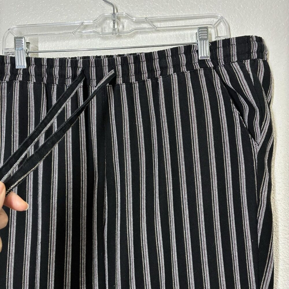 KUT From The Kloth cotton Pull On jogers M Black Stripe Ankle Elastic Waist - Picture 5 of 14
